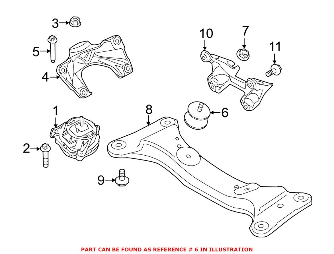 BMW Manual Transmission Mount 22316796619